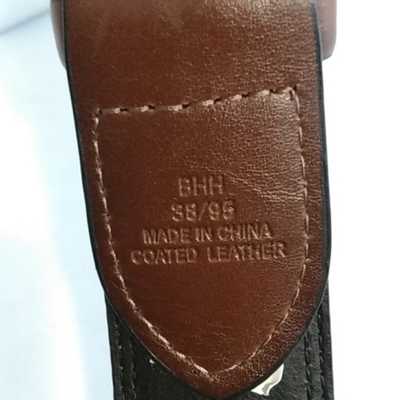 HAZELNUT BROWN FIVE HOLE LEATHER BELT SIZE 38 EUC - Picture 5 of 5